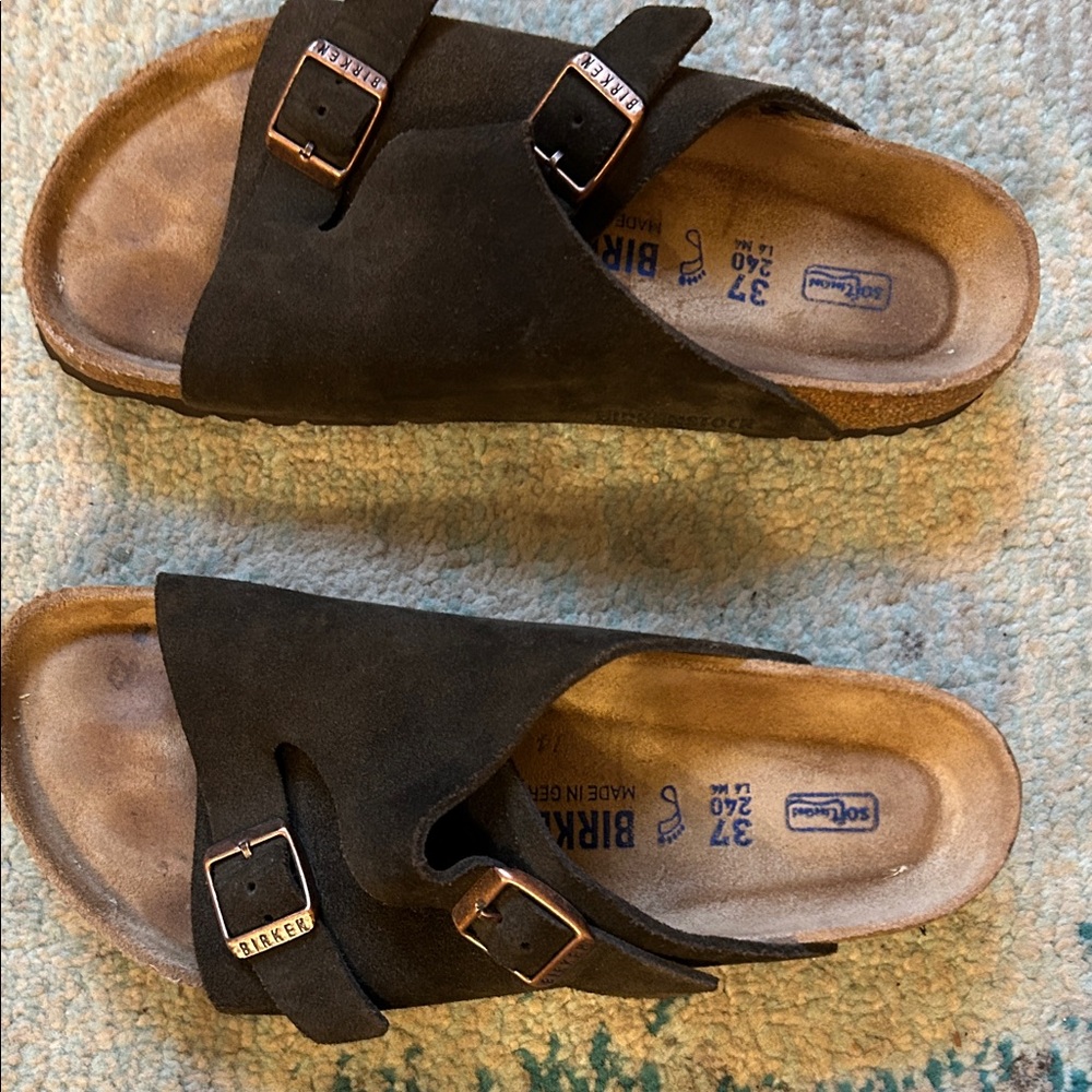 Birkenstock Brown Suede Sandals - Picture 4 of 4